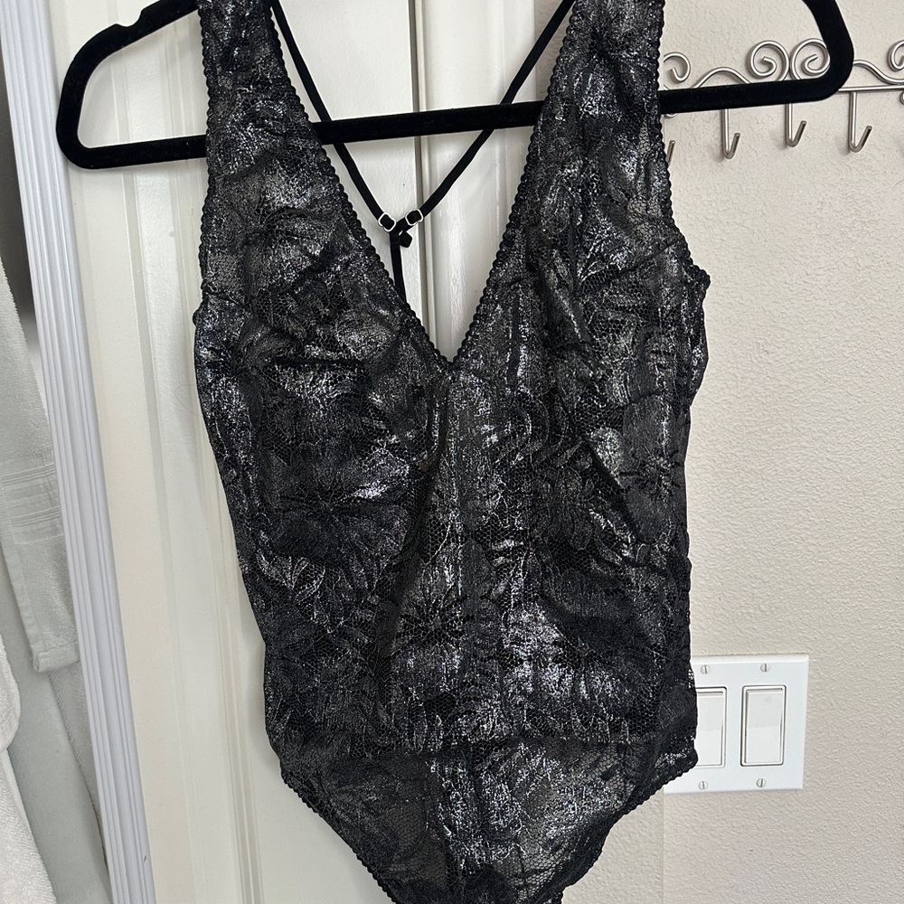 Victoria's Secret Black Lace Bodysuit